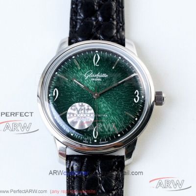 YL Factory Glashutte Original Vintage Sixties Green Dial With Imprint Pattern 39 MM Cal.39-52 Watch 1-39-52-03-02-04